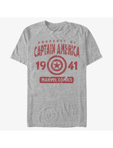 Koszulka męska Merch Marvel Classic - Captains Property Unisex T-Shirt Heather Grey