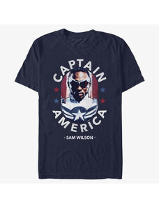 Koszulka męska Merch Marvel The Falcon and the Winter Soldier - Caps Inspiration Unisex T-Shirt Navy Blue