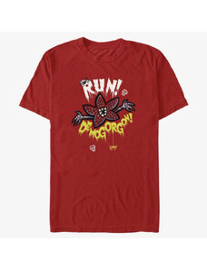 Koszulka męska Merch Netflix Stranger Things - Run Away Unisex T-Shirt Red