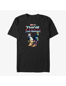 Koszulka męska Merch Marvel Thor: Love and Thunder - Rainbow Goats Unisex T-Shirt Black