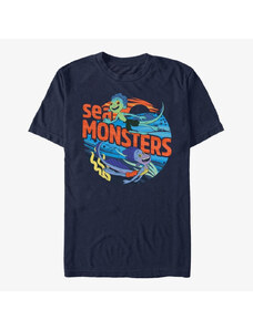 Koszulka męska Merch Pixar Luca - Sea monster circle Unisex T-Shirt Navy Blue