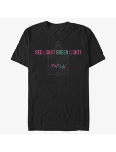 Koszulka męska Merch Netflix Squid Game - Red Lights Green Unisex T-Shirt Black