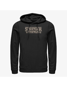Męska bluza z kapturem Merch Netflix Stranger Things - Knitted Logo Unisex Hoodie Black