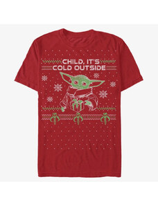Koszulka męska Merch Star Wars: The Mandalorian - Child Outside Unisex T-Shirt Red