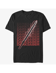 Koszulka męska Merch Star Wars: The Mandalorian - Darksaber Text Unisex T-Shirt Black
