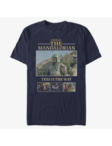 Koszulka męska Merch Star Wars: The Mandalorian - MandoMon Epi6 United Against Unisex T-Shirt Navy Blue