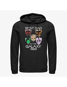 Męska bluza z kapturem Merch Marvel Guardians Of The Galaxy 2 - Best Galaxy Dad Unisex Hoodie Black