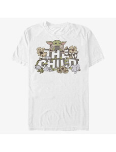 Koszulka męska Merch Star Wars: The Mandalorian - Vintage Flower Child Unisex T-Shirt White