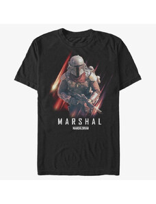 Koszulka męska Merch Star Wars: The Mandalorian - Marshal Action Unisex T-Shirt Black