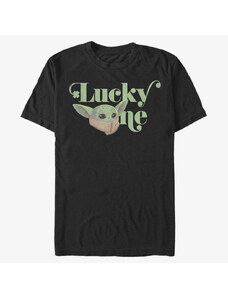 Koszulka męska Merch Star Wars: The Mandalorian - LUCKY ONE Unisex T-Shirt Black