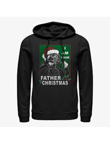 Męska bluza z kapturem Merch Star Wars: Classic - Vader Father Christmas Unisex Hoodie Black