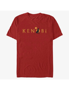 Koszulka męska Merch Star Wars Obi-Wan - Kenobi Two Suns Logo Unisex T-Shirt Red