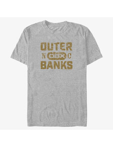 Koszulka męska Merch Netflix Outer Banks - Distressed Type Unisex T-Shirt Heather Grey