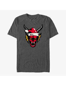 Koszulka męska Merch Netflix Stranger Things - Hellfire Christmas Club Unisex T-Shirt Dark Heather Grey