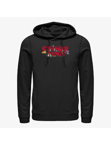 Męska bluza z kapturem Merch Netflix Stranger Things - Christmas Scene Logo Unisex Hoodie Black