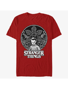 Koszulka męska Merch Netflix Stranger Things - Stippling Eleven Unisex T-Shirt Red