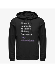 Męska bluza z kapturem Merch Netflix Bridgerton - Name Stack Unisex Hoodie Black