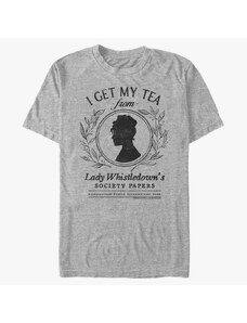Koszulka męska Merch Netflix Bridgerton - Whistledown Tea Unisex T-Shirt Heather Grey
