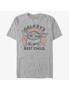 Koszulka męska Merch Star Wars: The Mandalorian - Galaxy Baby Unisex T-Shirt Heather Grey