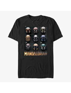 Koszulka męska Merch Star Wars: The Mandalorian - Mando Helmet Boxup Unisex T-Shirt Black