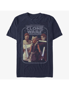 Koszulka męska Merch Star Wars: Clone Wars - Hero Group Shot Unisex T-Shirt Navy Blue