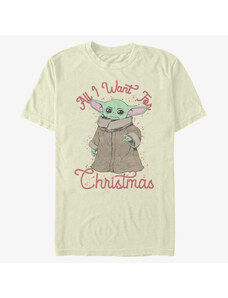 Koszulka męska Merch Star Wars: Mandalorian - Christmas Child Unisex T-Shirt Natural