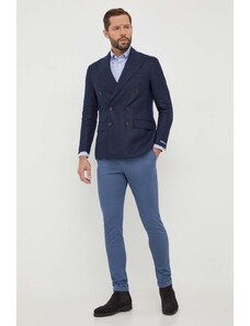 Tommy Hilfiger spodnie męskie kolor niebieski w fasonie chinos MW0MW33937