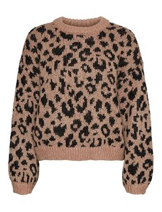 Vero Moda Sweter w kolorze jasnobrązowo-czarnym