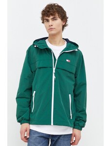 Tommy Jeans kurtka męska kolor zielony przejściowa DM0DM17983