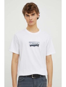 Levi's t-shirt męski kolor biały z nadrukiem