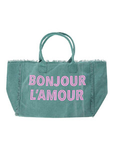 Zwillingsherz Shopper bag w kolorze zielonym - 62 x 46 x 36 cm