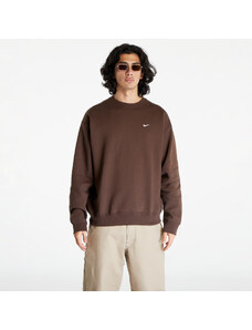 Męska bluza z kapturem Nike Solo Swoosh Fleece Crew Sweatshirt Baroque Brown/ White