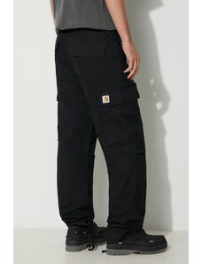 Carhartt WIP spodnie bawełniane Regular Cargo Pant kolor czarny proste I032467.8902