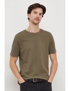 BOSS t-shirt męski kolor zielony gładki 50452680