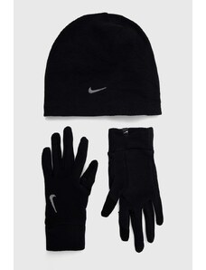 Nike czapka i rękawiczki kolor czarny