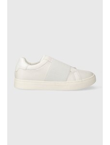 Calvin Klein sneakersy skórzane CLEAN CUPSOLE SLIP ON kolor biały HW0HW02007