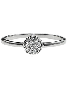 LOVRIN Srebrny pierścionek 925 elegancki drobny pierścionek z cyrkoniowym ringiem