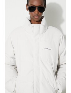 Carhartt WIP kurtka puchowa Yanie Jacket damska kolor beżowy zimowa oversize I030874.1T1XX