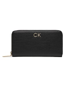 Duży Portfel Damski Calvin Klein Re-Lock Z/A Wallet Lg K60K609699 Ck Black BEH