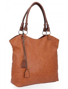 Uniwersalne Torebki Damskie XL firmy Hernan Shopper Bag Ruda