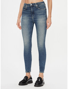 Calvin Klein Jeans Jeansy High Rise Super Skinny Ankle J20J222146 Niebieski Skinny Fit