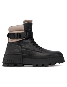 Tommy Hilfiger Trapery Th Elevated Chunky Lth Bkle Boot FM0FM04909 Czarny