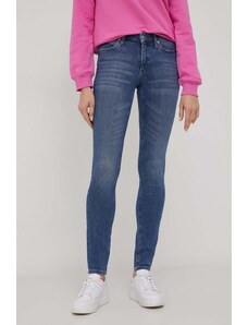 Calvin Klein Jeans jeansy damskie kolor niebieski