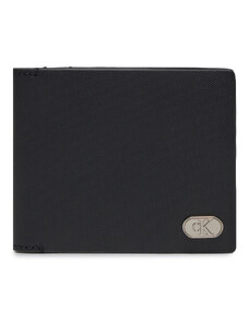 Duży Portfel Męski Calvin Klein Textured Bifold W/Coin K50K511475 Black BEH