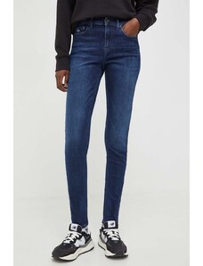 Tommy Jeans jeansy damskie kolor granatowy DW0DW17157