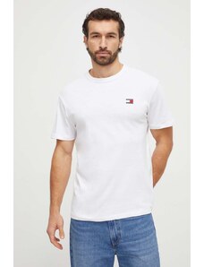 Tommy Jeans t-shirt bawełniany kolor biały z aplikacją DM0DM17995