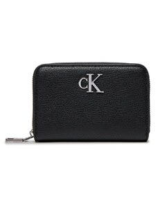 Mały Portfel Damski Calvin Klein Minimal Monogram Med Za K60K611500 Black BEH