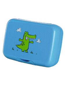 LEONARDO Pojemnik "Krokodil" w kolorze niebieskim na lunch - 17 x 6,6 x 13,5 cm