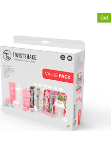 Twistshake 16-częściowy zestaw w kolorze liliowo-jasnoróżowym