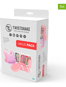 Twistshake 14-częściowy zestaw w kolorze jasnoróżowo-fioletowym